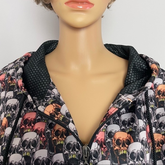 FIFTY 24SF Gallery Skull Design Zip-Up Hoodie – Size Large - Picture 2 of 11